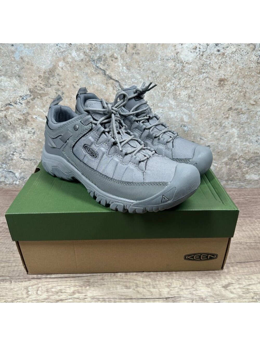 KEEN Targhee EXP WP Men’s 13 Steel Grey Waterproof Hiking Shoes 1032174 NIB